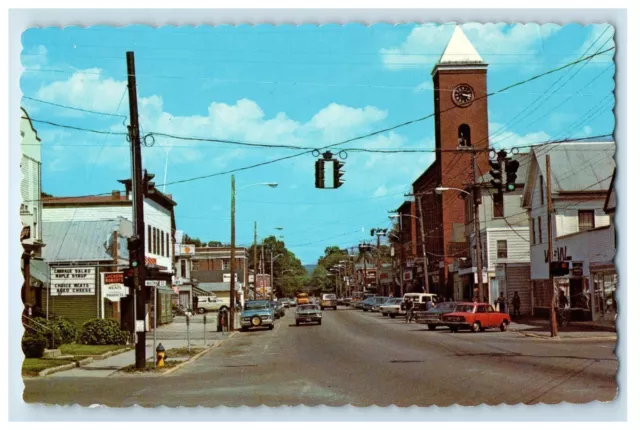 c1950's View Of Main Street Cars Norway Maine ME Unposted Vintage Postcard