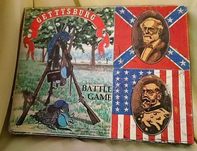 Gettysburg Battle Game Avalon Hill 1977 Unpunched Not Complete Civil War #501.