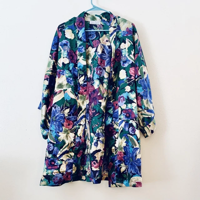 VINTAGE WOMENS ROBE Val Mode Lingerie Made In The USA Colorful One Size