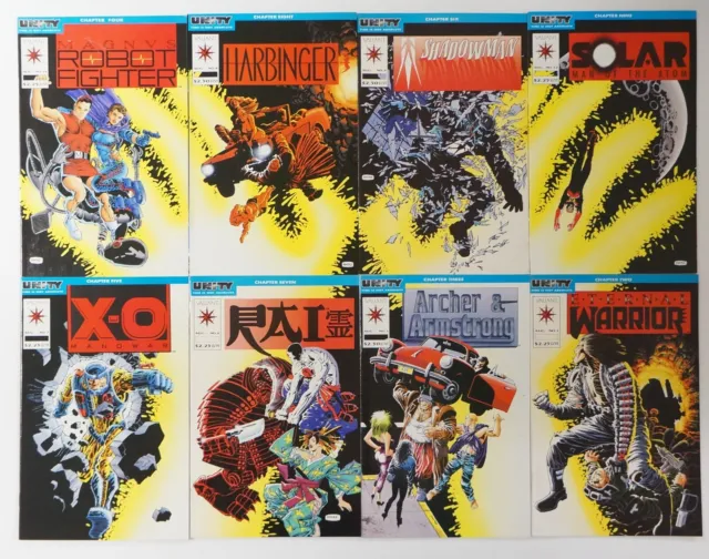 Unity #1-18 complete crossover story Jim Shooter Solar Magnus Shadowman Valiant