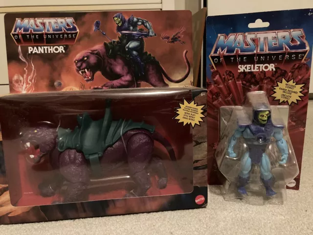 Pacchetto action figure Mattel Masters of the Universe 5,5"" Skeletor & Panthor