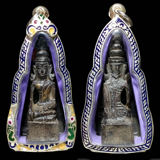 thai buddha amulet old Statue AYUTTHAYA Buddhist antique Rare gorgeous Pendant K