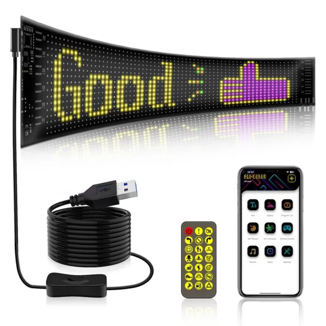 LED Display Programmable Message Sign Moving Scrolling Lighting Board Bluetooth