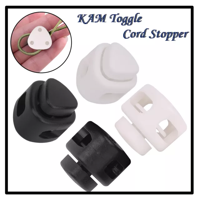 Cordon Verrou Bouchon Bouton Clip Corde Fin Grain pour Vêtements Lacet de Sport