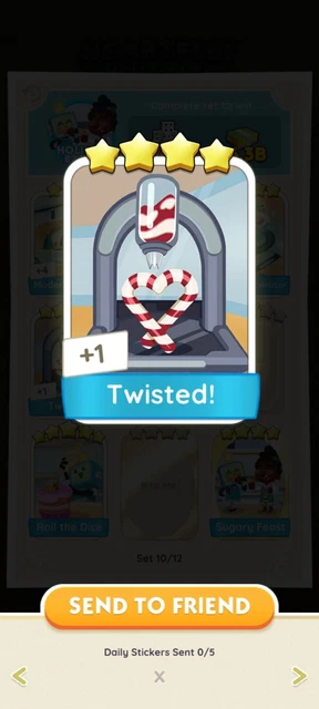 Monopoly Go- Twisted 4 ⭐- set #10 Sticker!