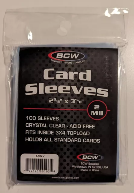 100 Stück - BCW Soft Sleeves - Kartenhüllen für Pokemon, Yu-Gi-Oh! MTG etc.