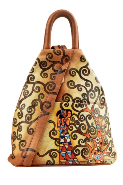 Balona New Designer Exclusive Real Cowhide Leather Hand painted Travel  Backpack