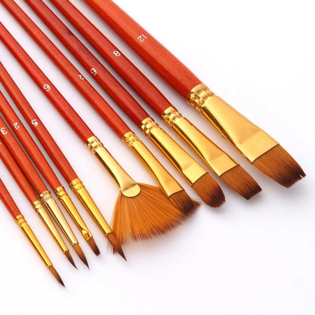 10 Set Di Pennelli Per Pittura Ad Olio Ad Acquerello Set Di Pennelli Per Pittura 2