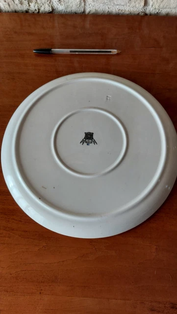 Plat Circulaire Gien Decor Renaissance  Diametre 28 Cm 3