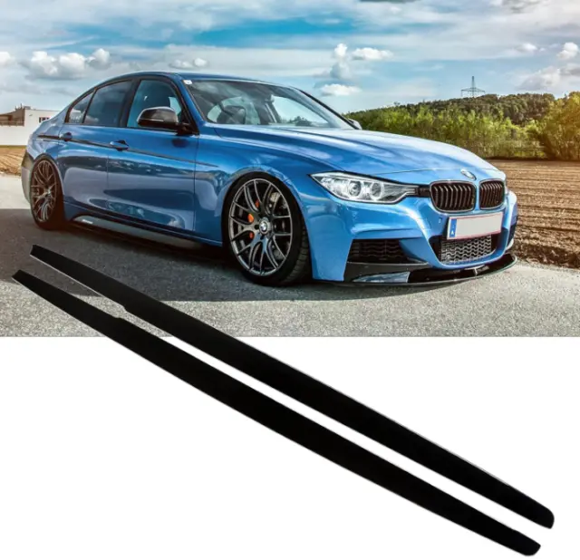 Side Skirts For Bmw 3 Series F30 F31 11-19 Gloss Black M Performance