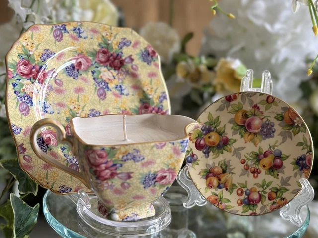 Royal Winton Grimwades WELBECK Chintz Plate; Jug (Candle) & EVESHAM Coaster