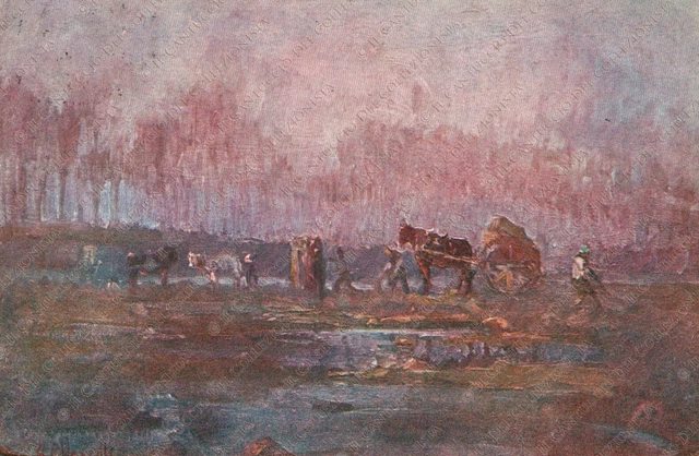 1919 Carico della Ghiaia G. R. Vercelli Cartolina