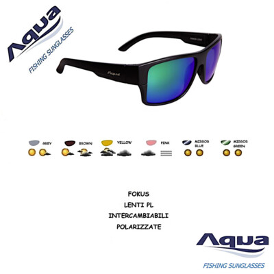 AMEN AQUA OCCHIALE POLARIZZATO ANTIRIFLESSO RIVER NERO SATINATO LENTI PL VARI COLORI 