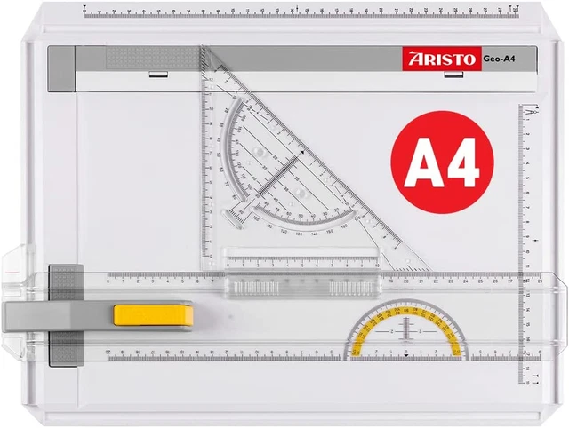 Aristo AR70442 Geo-Board Zeichenplatte (Format: A4, Schlagfester Kunststoff, Ink