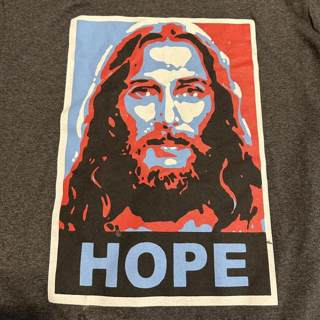 Jesus Christ Hope shirt Barack Obama style artwork size large romans 8:24