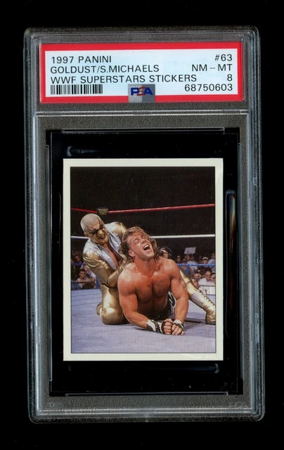1997 Panini WWF Superstars Sean Michaels Goldust #63 Stickers PSA 8 Pop 2