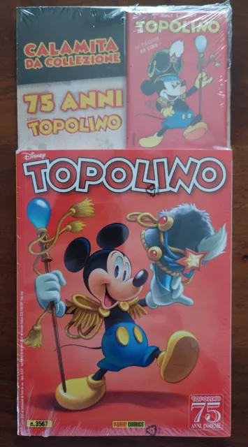 TOPOLINO 3567 , con CALAMITA 75° ANNIVERSARIO numero 1  - ESAURITO