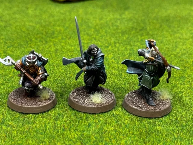 Lord of the Rings MESBG Gimli Aragorn Legolas Middle Earth Games Workshop pro