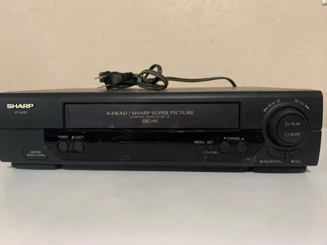 VCR Sharp VC-A582U VHS 4 Head Hi Fi - Tested Working - No Remote