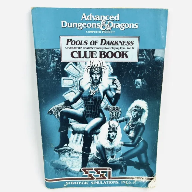 Vintage Advanced Dungeons & Dragons Pools of Darkness Clue Book Forgotten Realms