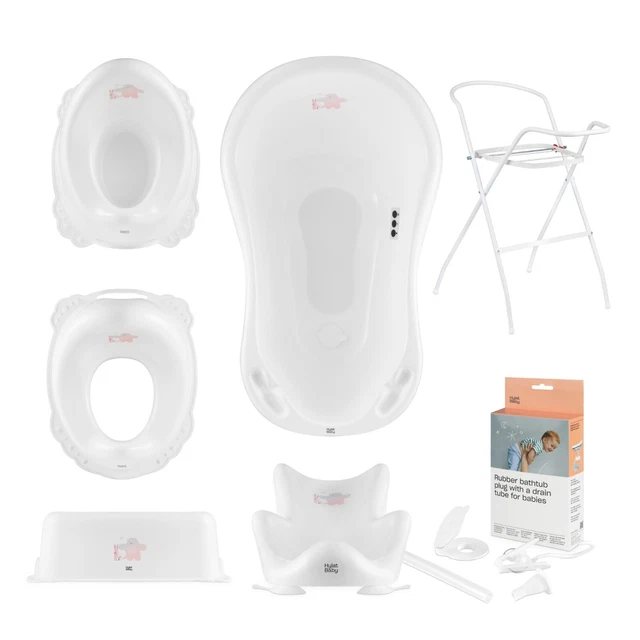 Set de baignoire pour bébé avec/sans support et siège de bain - pour nouveau-nés