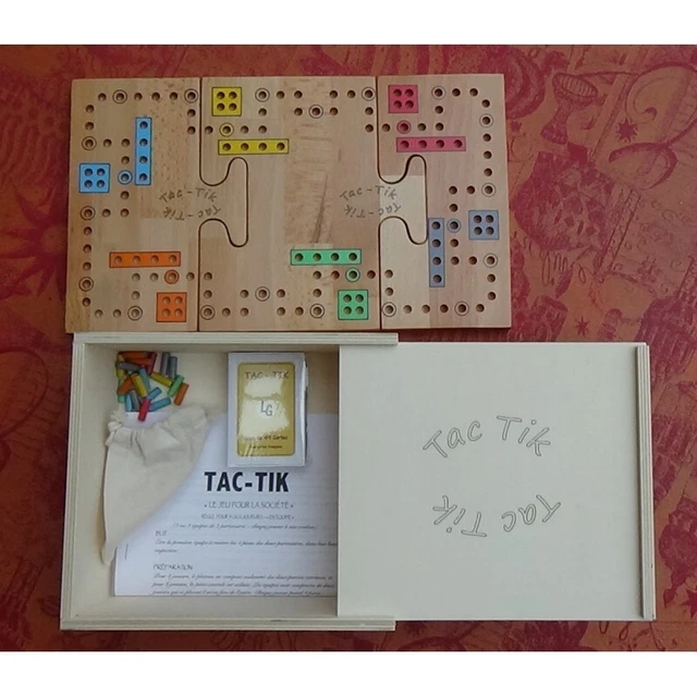 JEU DE SOCIÉTÉ Tac-Tik avec plateau modulable 2 à 6 joueurs pions en