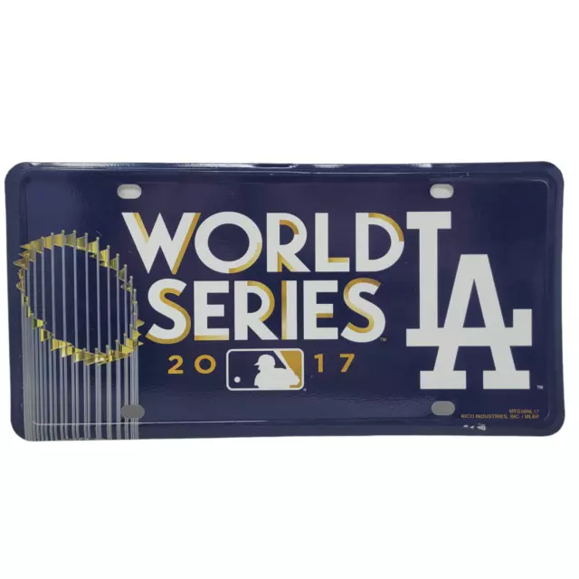Los Angeles Dodgers 2017 Mondo Serie La Alluminio Targa Molto Raro Htf