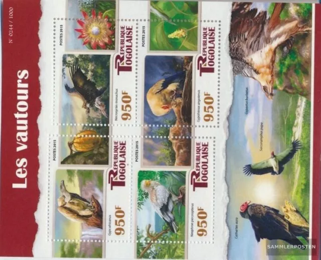 Togo 7023-7026 Kleinbogen (kompl. Ausgabe) postfrisch 2015 Geier