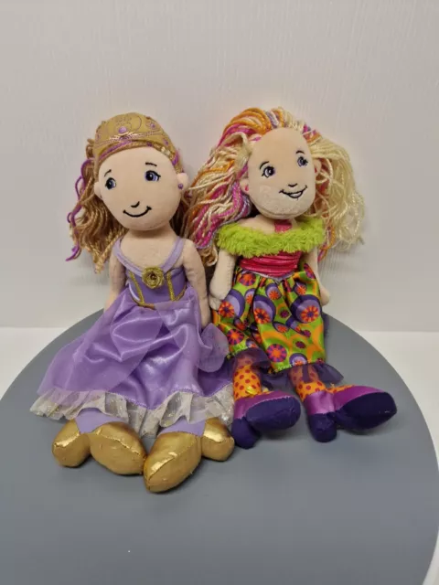 Manhattan Toy Co Groovy Girls Princess Ella And Lakinzie 13" Plush Stuffed Dolls