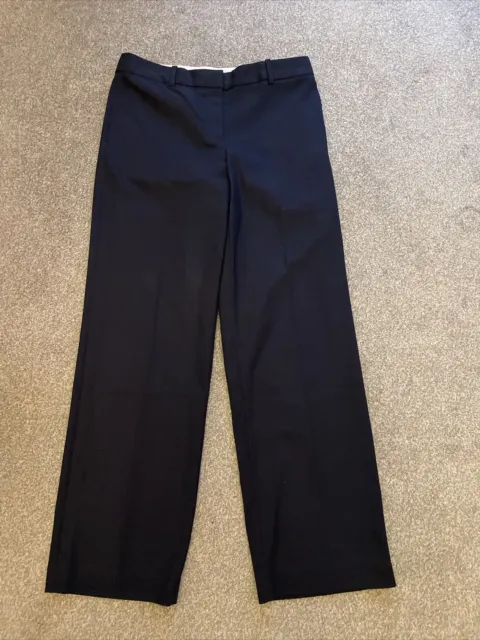 WOMENS ALTERNA SIZE 4 Uk 8 Dark Blue Straight Leg Casual Lined Leather  trousers £14.99 - PicClick UK