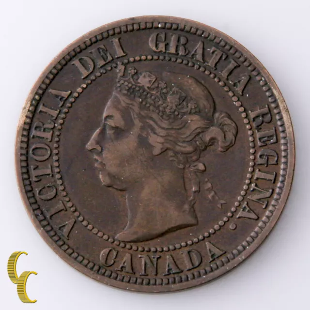 1891 - SL - SD - Obverse # 3 Canada Cent Coin,  KM# 7 2