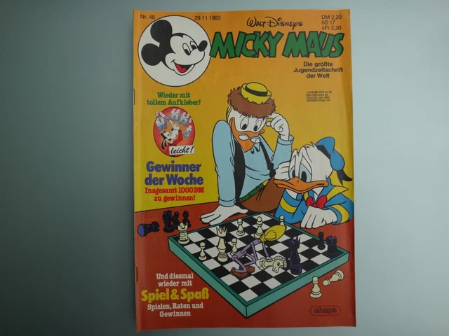 Micky Maus Heft Nr. 48 vom 29.11.1983, Mit Spiel und Bastelteil, mit Sammelmarke