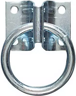 Hitching Ring with Plate, Zinc, 1-3/4 x 2-1/4-In. -N220-616
