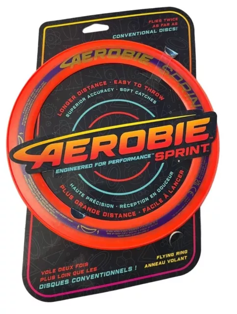 Flying Disc Ring Aerobie 10" Sprint Ring Orange Spin Master Flexible 