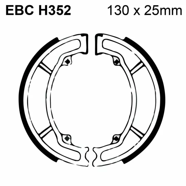 EBC Organic Brake Shoes/Spring Kit H352 for Honda PES 125 06-14