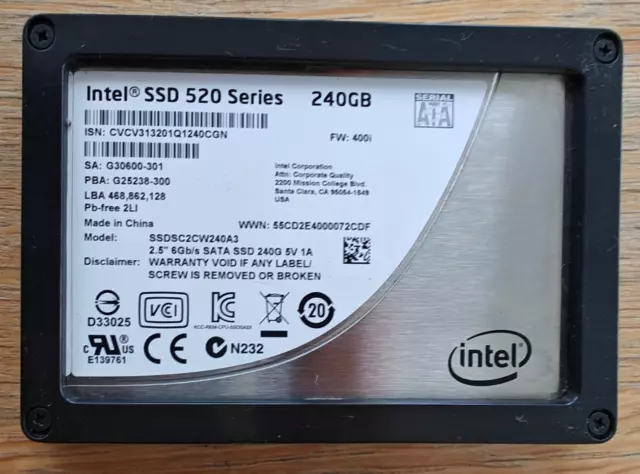 INTEL 530 SERIES 240GB SSD 2.5 SATA III SSDSC2BW240A4 Solid State Drive 12.00 PicClick UK