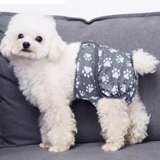 Female Dog Puppy Nappy Diapers Menstrual Sanitary Underwear Washable Poodle C0F8 2