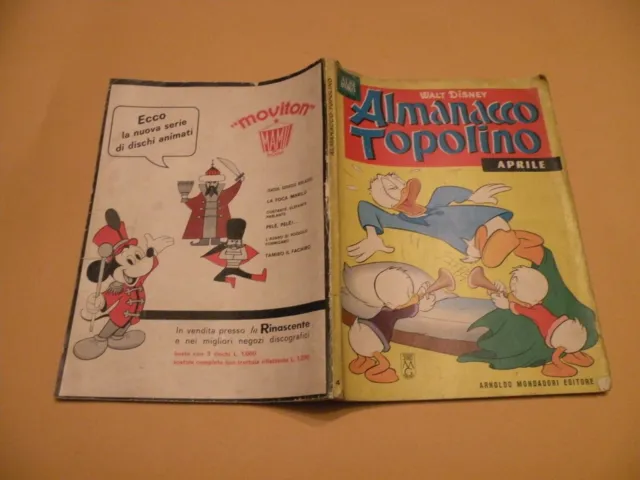 Almanacco Topolino 1963 N.4 Mondadori Walt Disney Originale Molto Buono