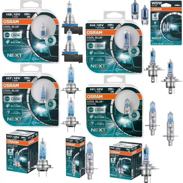 OSRAM COOL BLUE INTENSE NEXT GENERATION +100% bis 5000K H1 H4 H7 H8 W5W BIRNEN