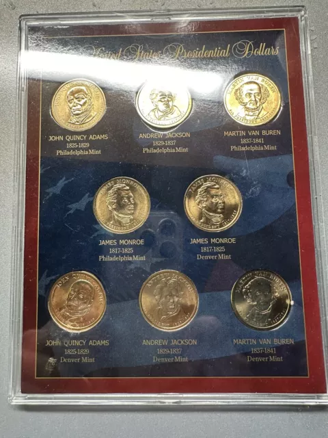 US Gold Presidential Dollars - U.S. Commemorative Gallery 2008 Set - 8 Coins