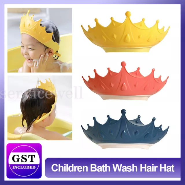 1/3x Adjustable Kids Shower Cap Hair Shield Visor Hat Children Shampoo Bath Wash