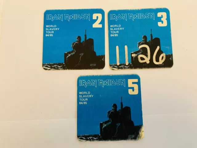 Iron Maiden Derek Riggs 1984/85 World Slavery Tour Back Stage Pass Collection