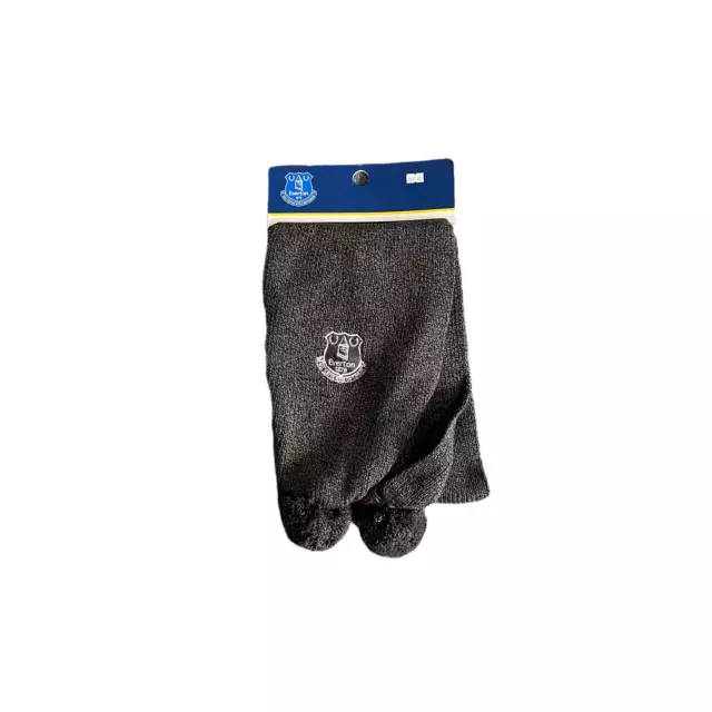 Everton Football Adult Scarf Black Fanatics Pom Pom Scarf - New