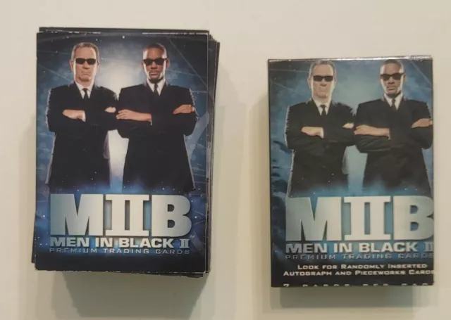 Men In Black Ii Complete 81-Trading Card Set 2002 Inkworks + Wrapper