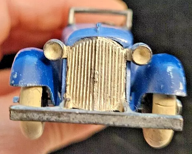 Vintage Tootsietoy Graham Series Car #511 2 Tone Blue 5 Wheel Roadster 3