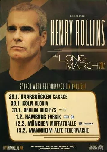 Henry Rollins - Spoken Words, Tour 2012 | Konzertplakat | Poster