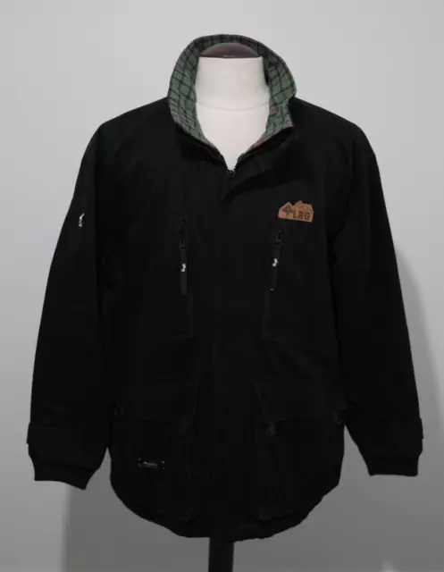 LRG Roots and Equipment Black Lumberjack Style Chore Jacket - Size Medium