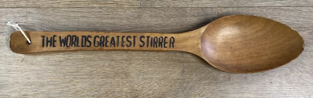 Vintage Giant 22” Inch Wooden Spoon Worlds Greatest Stirrer Novelty Funny Gift