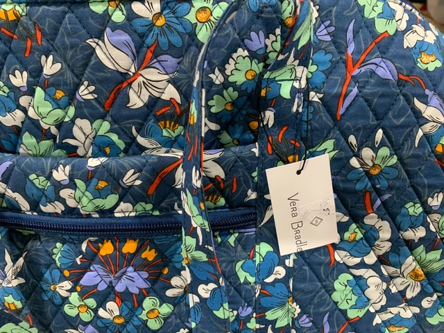 Vera Bradley Floral Bursts Travel Tote Carry On Bag with Trolley Sleeve New