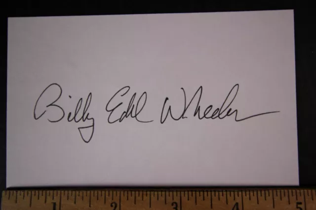 Country Musician BILLY EDD WHEELER AUTOGRAPH INDEX CARD~